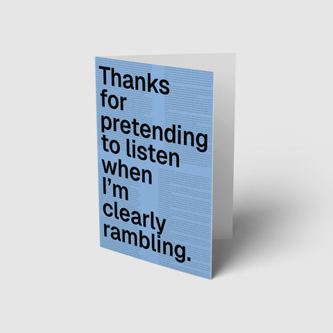 Sorry I'm Rambling (Blank Card + Packs)